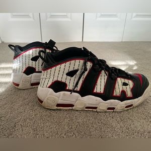 Nike Air More Uptempo Pinstripe AV7947 001 Mens size 14